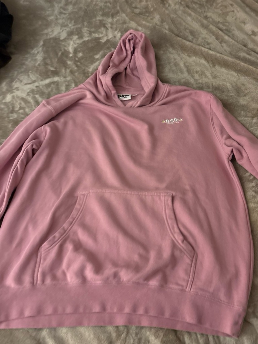 Women's Dusty Pink Hooded Sweatshirt with Subtle Logo